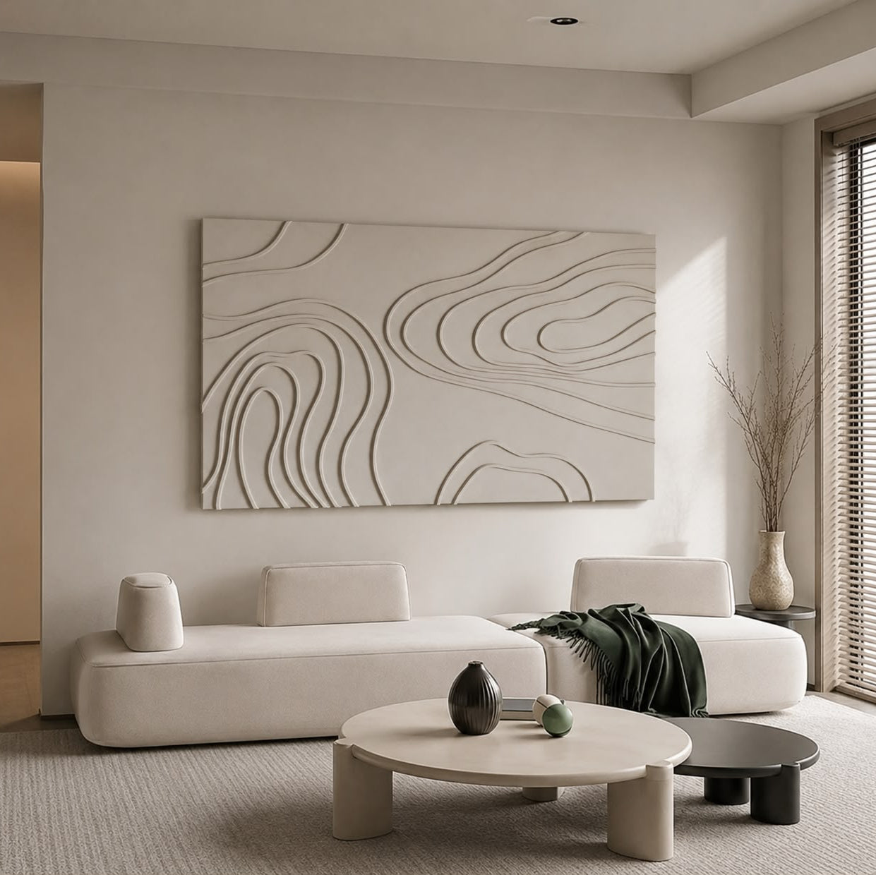 Contour Essence – Minimalist Textured Wall Art