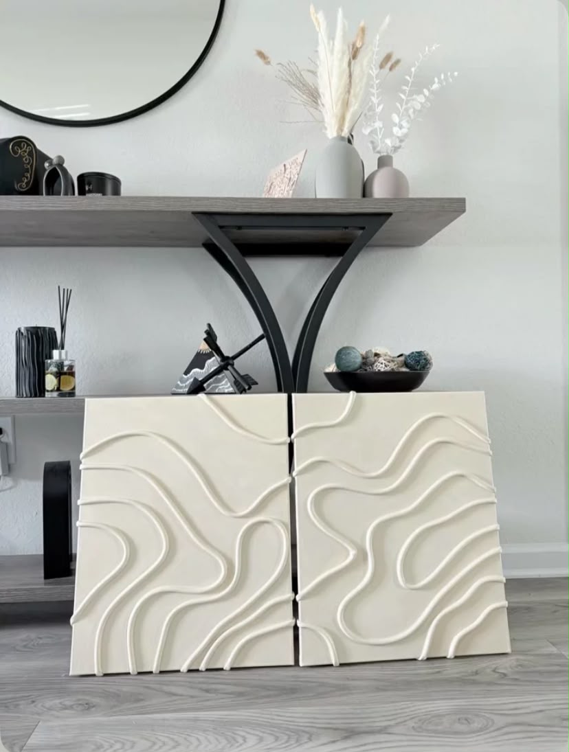Dual Flow – 2-Piece Textured Wall Art Set
