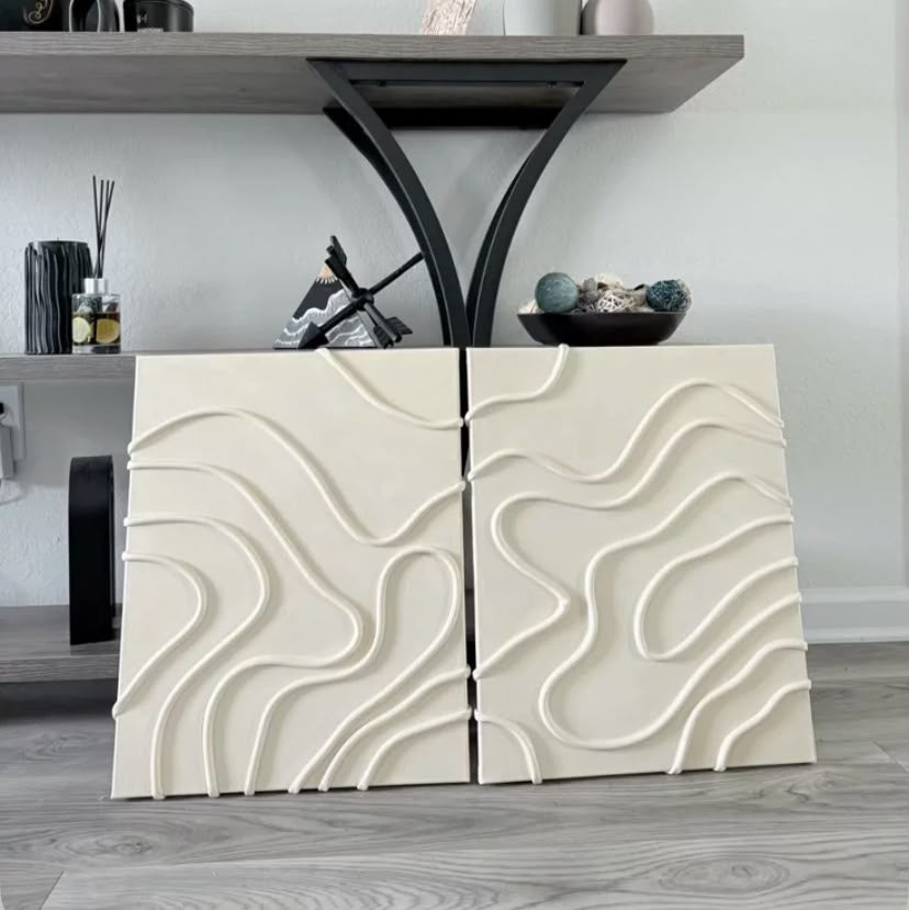 Dual Flow – 2-Piece Textured Wall Art Set