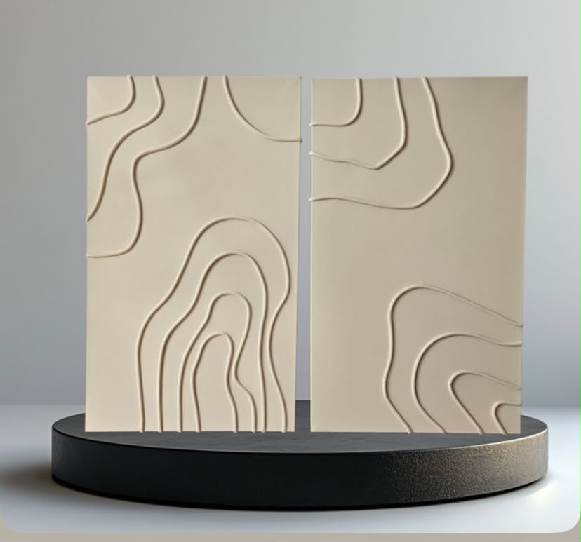 Harmony Flow – 2-Piece Textured Wall Art Set