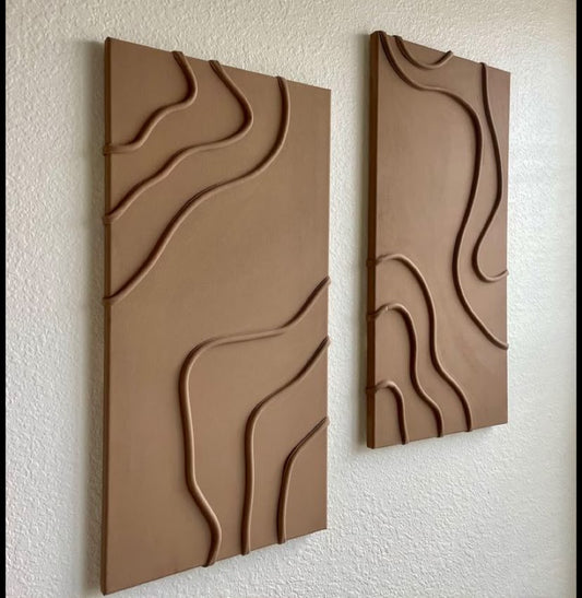 Terra Flow – 2-Piece Abstract Wall Art Set