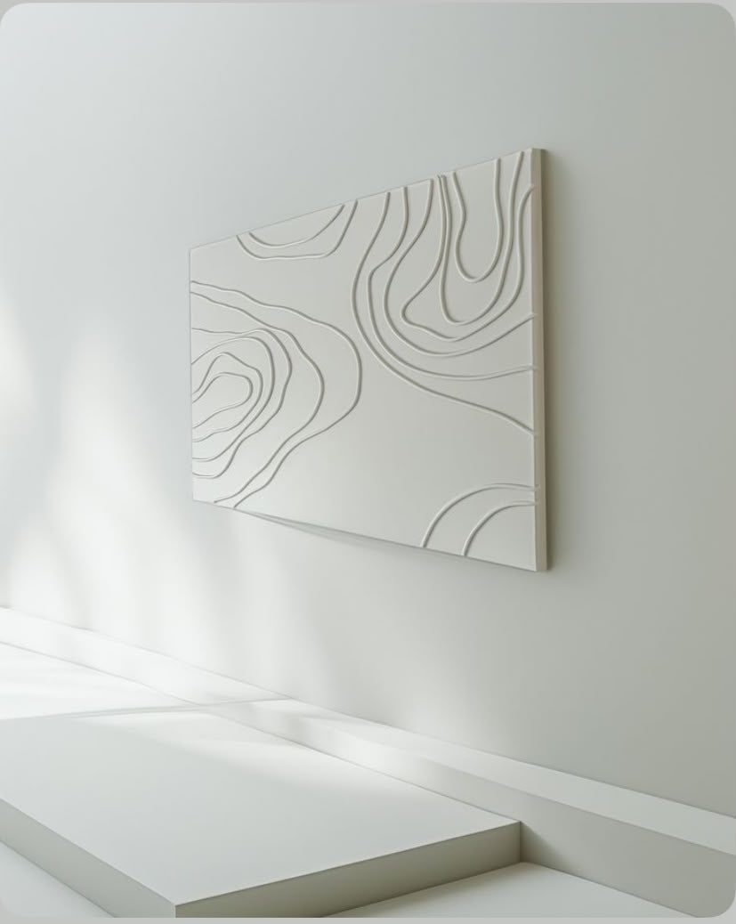 Ivory Contours – Minimalist Textured Wall Art