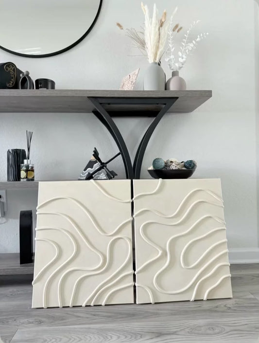 Dual Flow – 2-Piece Textured Wall Art Set